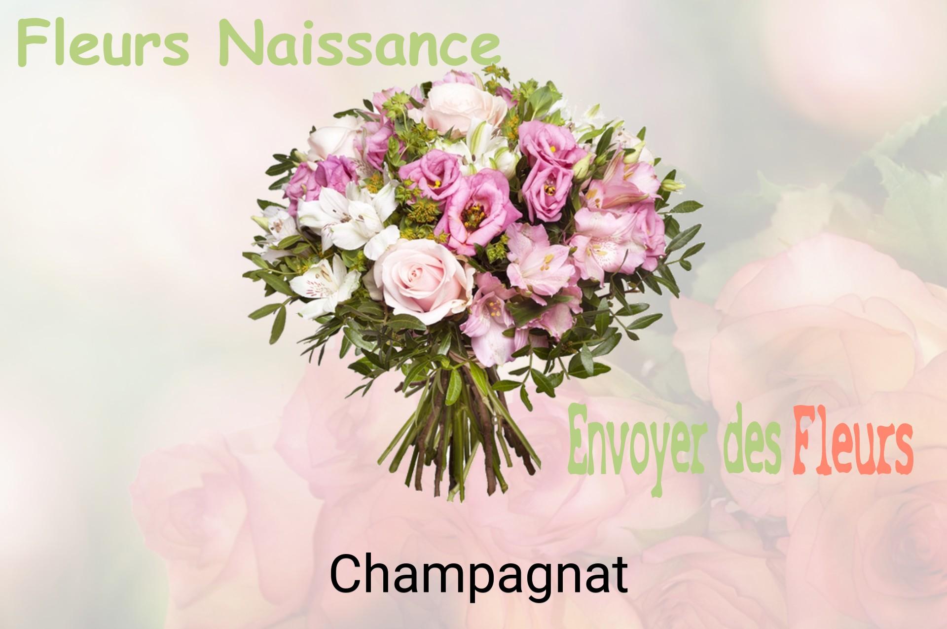 Bouquet de fleurs de naissance livré à Champagnat